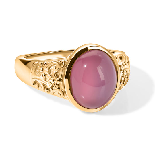 EVER TRUE Flamingo Mondstein Ring Reine Bronze (Größe 18.00) ca. 3,92 ct