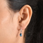 D'Joy London Blau Topas Ohrringe 925 Silber Rhodiniert ca. 1,96 ct.