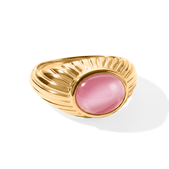 EVER TRUE Flamingo Mondstein Ring Reine Bronze (Größe 18.00) ca. 2,85 ct