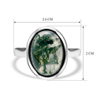 EVER TRUE Moosachat Ring Reine Bronze (Größe 17.00) ca. 6,01 ct