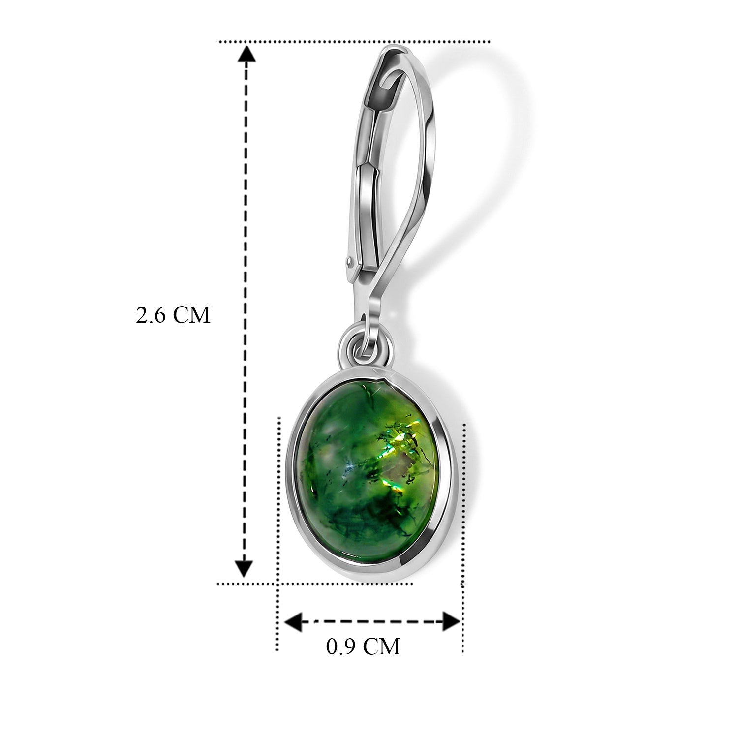 EVER TRUE Moosachat Ohrringe Reine Bronze ca. 4,16 ct.