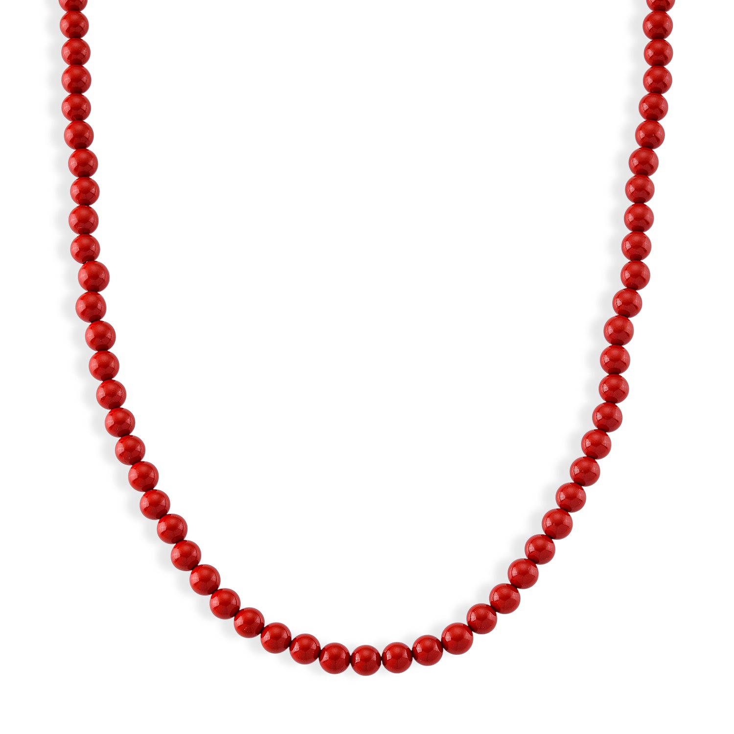D'Joy roter Zinnober Halskette ca. 50 cm 925 Silber ca. 330,00 ct.