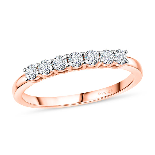 LUXURIANT DIAMOND- Lab Grown Diamant GH Ring 925 Silber 750 Roségold vermeil, 10-15 Werktage Lieferzeit (Größe 17.00) ca. 0.25 ct