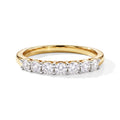 D'Joy SI-GH Labor Diamant Ring, 925 Silber 750 Gelbgold Vermeil - 0,25 ct.