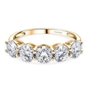 D'Joy Moissanit Ring 925 Silber Vergoldet (Größe 20.00) ca. 2,29 ct