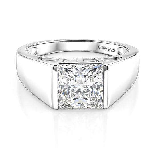 D'Joy Moissanit Ring 925 Silber Rhodiniert (Größe 17.00) ca. 2,79 ct