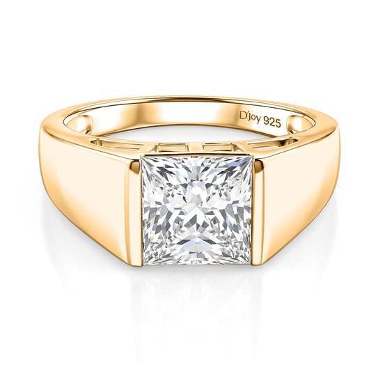 D'Joy Moissanit Ring 925 Silber Rhodiniert (Größe 17.00) ca. 2,79 ct