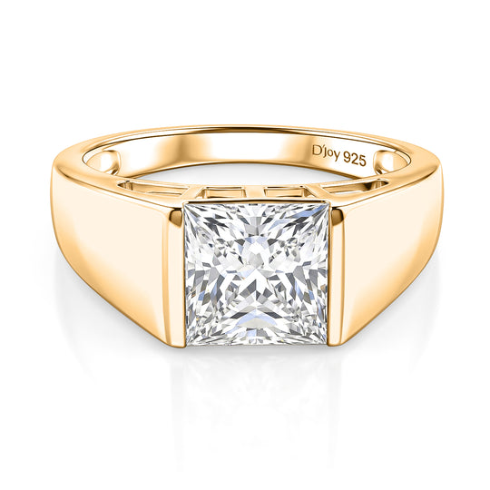 D'Joy Moissanit Ring 925 Silber Rhodiniert (Größe 17.00) ca. 2,79 ct