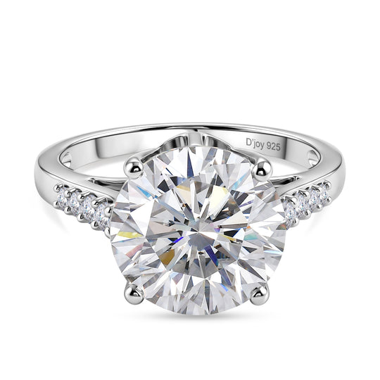 D'Joy Moissanit Ring 925 Silber Rhodiniert (Größe 21.00) ca. 5,13 ct