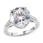 D'Joy Moissanit Ring 925 Silber Rhodiniert (Größe 20.00) ca. 5,13 ct