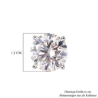 D'Joy Moissanit Ohrringe 925 Silber Rhodiniert ca. 10.08 ct
