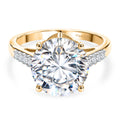 D'Joy Moissanit Ring 925 Silber 750 Gelbgold vermeil (Größe 17.00) ca. 5,09 ct