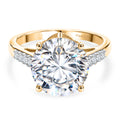 D'Joy Moissanit Ring 925 Silber 750 Gelbgold vermeil (Größe 21.00) ca. 5,09 ct