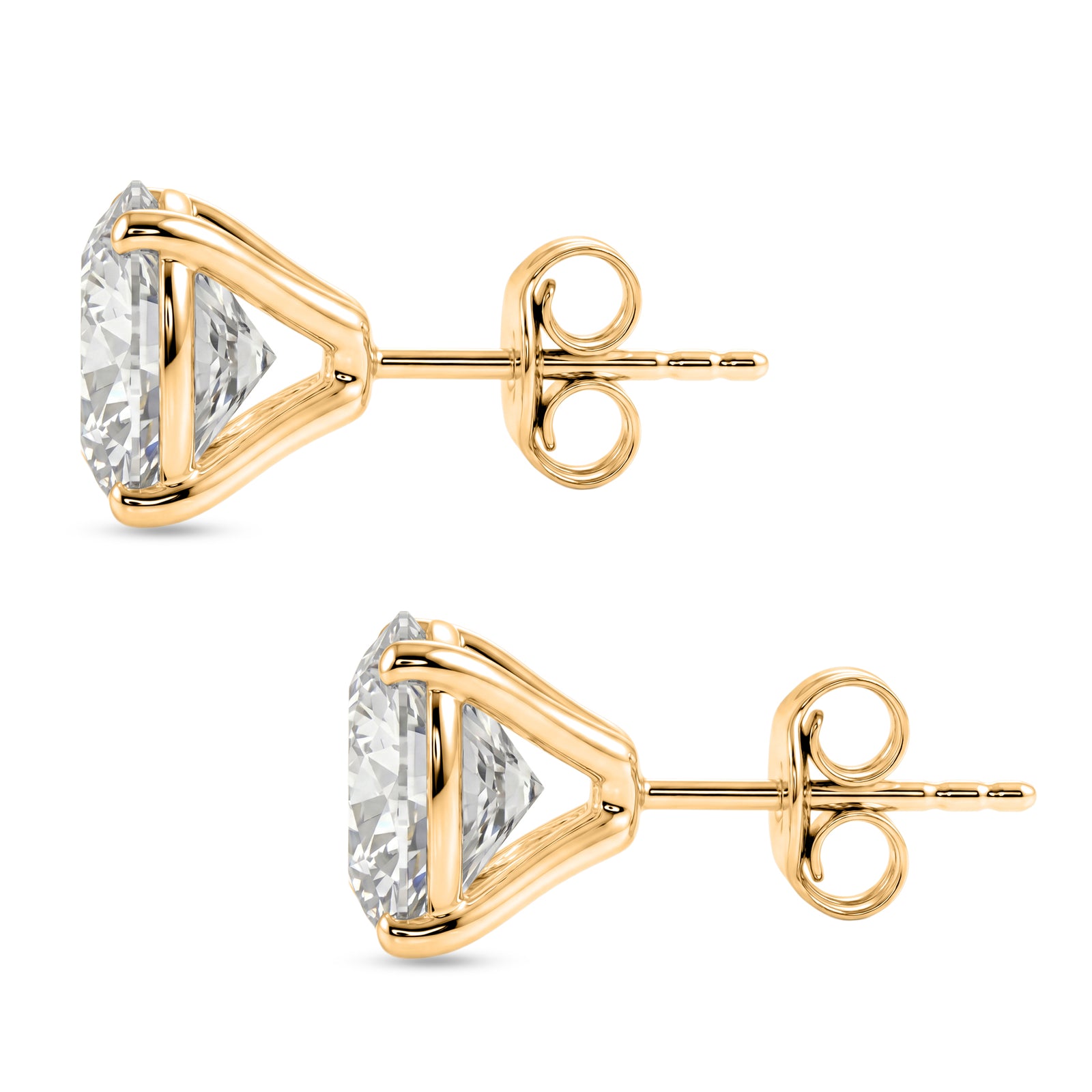 D'Joy Moissanit Ohrringe 925 Silber 750 Gelbgold vermeil ca. 9.69 ct