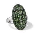 D'Joy Grüner Diamant (IR) Ring 925 Silber Rhodiniert (Größe 18.00) ca. 0.99 ct