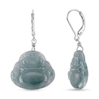 D'Joy Natürlicher Olmek Jadeit Ohrringe 925 Silber Rhodiniert ca. 20.00 ct