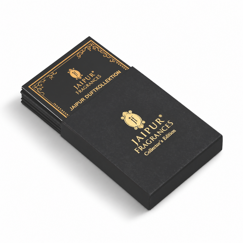 JAIPUR FRAGRANCES Parfümöl Waage (Libra) - Alfaaz, mit Goldflocken und Rosenquarz, 5 ml