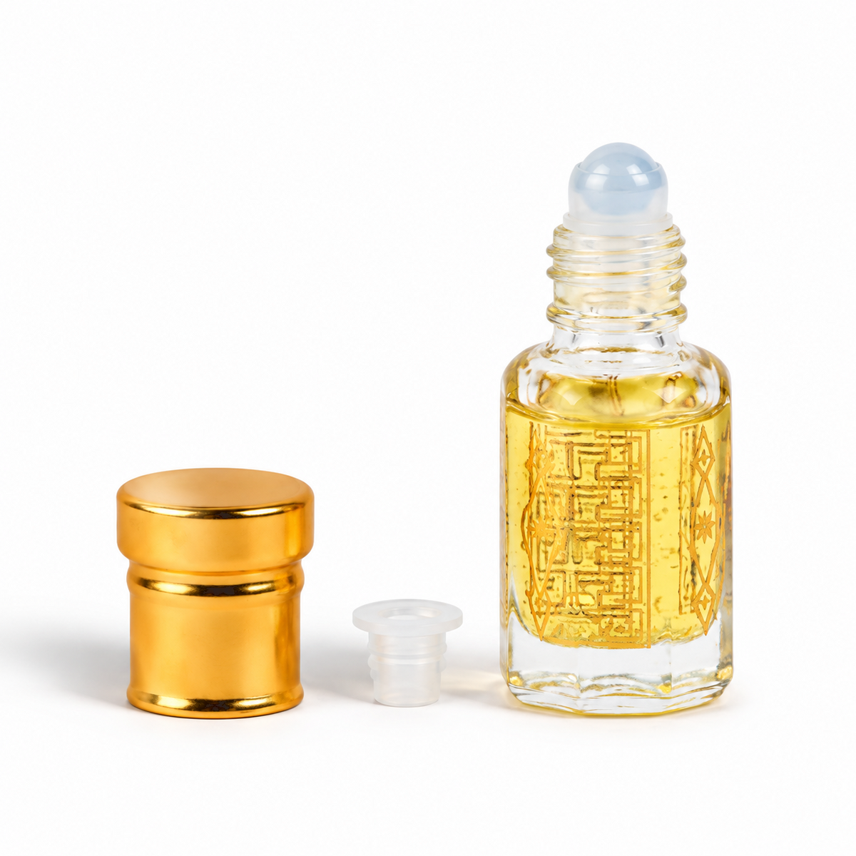 JAIPUR FRAGRANCES Parfümöl Fische (Pisces) - Musk, mit Goldflocken und Aquamarin, 5 ml