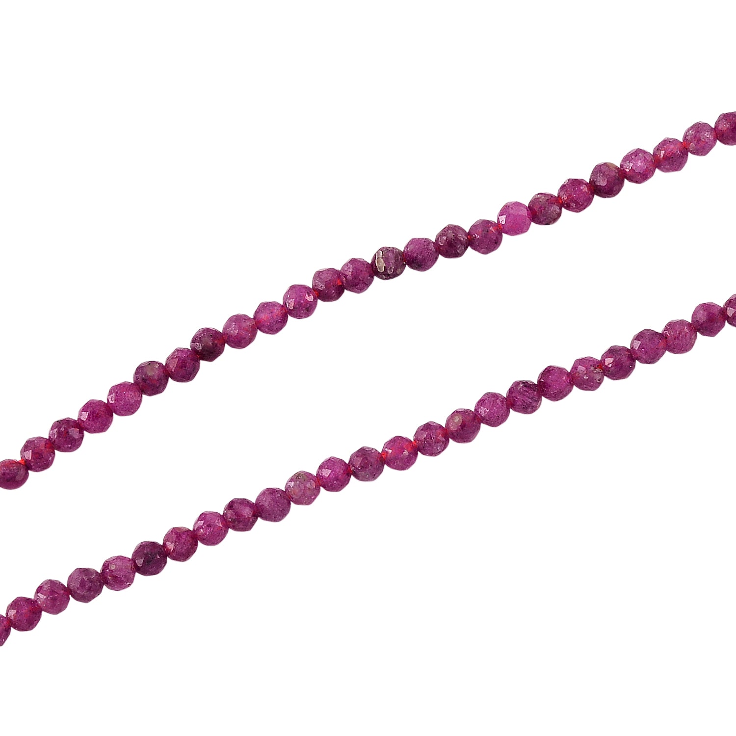 Ceylon Rubin Halskette ca. 45 cm 316L Edelstahl ca. 28.00 ct