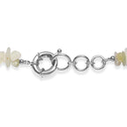 EVER TRUE Amazonit, Serpentin Halskette ca. 45 cm Nickelfreies Messing Platiniert ca. 470.00 ct