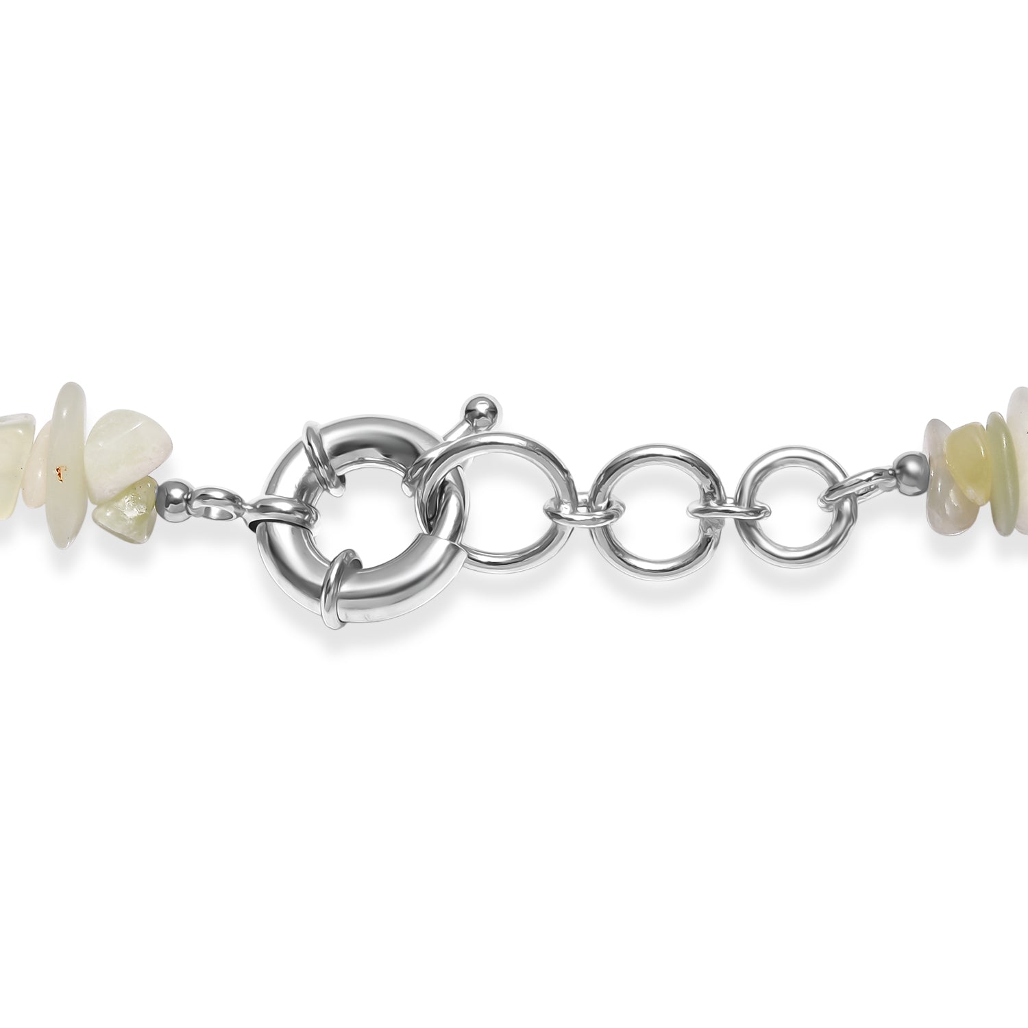 EVER TRUE Amazonit, Serpentin Halskette ca. 45 cm Nickelfreies Messing Platiniert ca. 470.00 ct