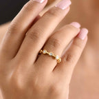 LUXURIANT DIAMOND - Lab Grown Diamant SI-GH Ring 925 Silber 750 Gelbgold vermeil (Größe 20.00) ca. 1.13 ct