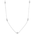 LUXURIANT SGL zertifizierte SI-GH Labor Diamant 45+5cm Halskette, 925 Silber rhodiniert - 0,50 ct.