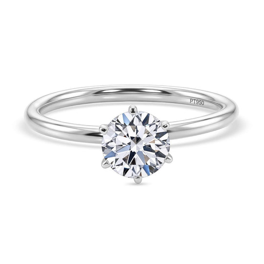LUXURIANT DIAMOND - Lab Grown Diamant VS-EF SGL zertifiziert Ring 950 Platin (Größe 20.00) ca. 1.00 ct