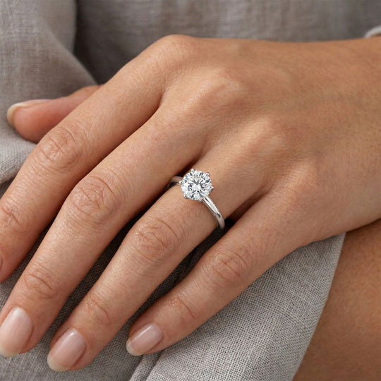 LUXURIANT DIAMOND - Lab Grown Diamant VS-EF SGL zertifiziert Ring 950 Platin (Größe 20.00) ca. 1.00 ct