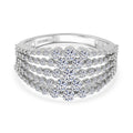 LUXURIANT DIAMOND - Lab Grown Diamant SI-GH SGL zertifiziert Ring 925 Silber Rhodiniert (Größe 17.00) (10-15 Werktage Lieferzeit) ca. 1.33 ct
