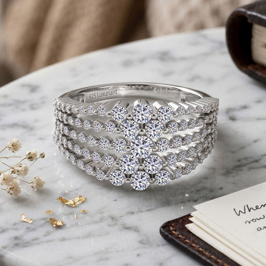 LUXURIANT DIAMOND - Lab Grown Diamant SI-GH SGL zertifiziert Ring 925 Silber Rhodiniert (Größe 20.00) ca. 1.33 ct