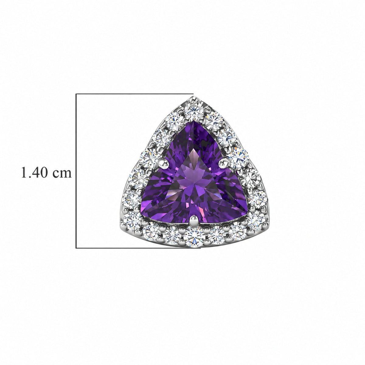 D'Joy AA Amethyst, Moissanit AGI zertifiziert Ohrringe 925 Silber Rhodiniert ca. 3,62 ct.