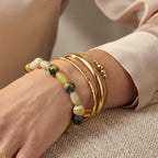 Serpentin, Gelbes Türkis Armband Flexibel cm ca. 100.00 ct