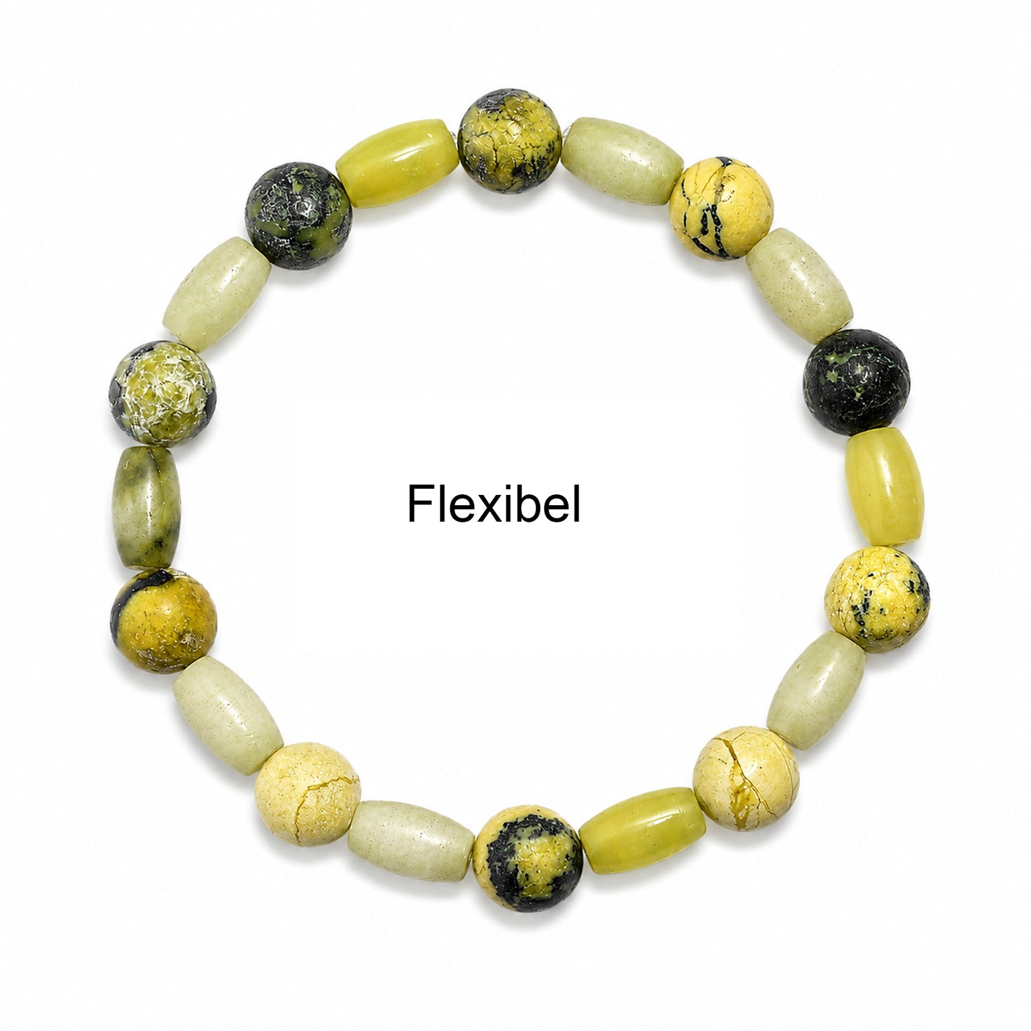 Serpentin, Gelbes Türkis Armband Flexibel cm ca. 100.00 ct