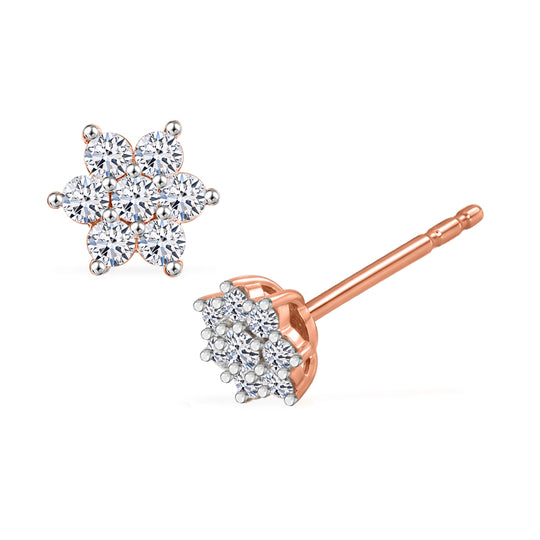 LUXURIANT DIAMOND - Lab Grown Diamant SI-GH Ohrringe 925 Silber 750 Vergoldet ca. 0,20 ct.
