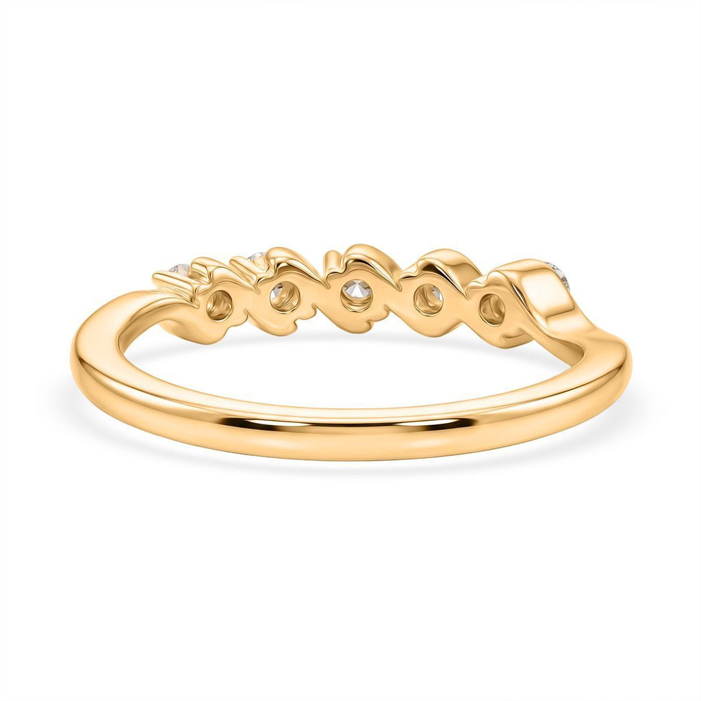 LUXURIANT DIAMOND - Lab Grown Diamant SI-GH Ring 925 Silber 750 Gelbgold vermeil (Größe 21.00) ca. 0,25 ct