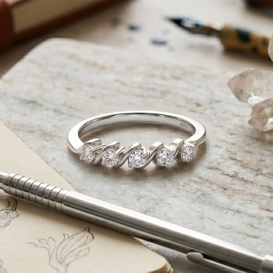 LUXURIANT DIAMOND - Lab Grown Diamant SI-GH Ring 925 Silber Rhodiniert (Größe 21.00) ca. 0,25 ct