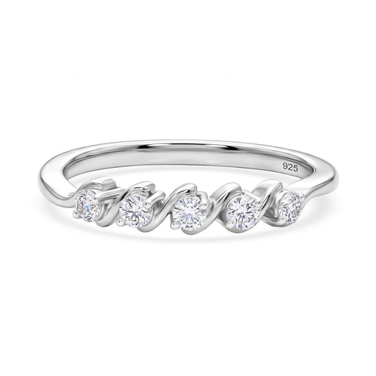 LUXURIANT DIAMOND - Lab Grown Diamant SI-GH Ring 925 Silber Rhodiniert (Größe 21.00) ca. 0,25 ct
