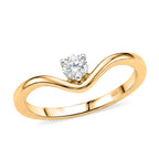 LUXURIANT DIAMOND - Lab Grown Diamant SI-GH Ring 925 Silber 750 Gelbgold vermeil (Größe 17.00) ca. 0.25 ct