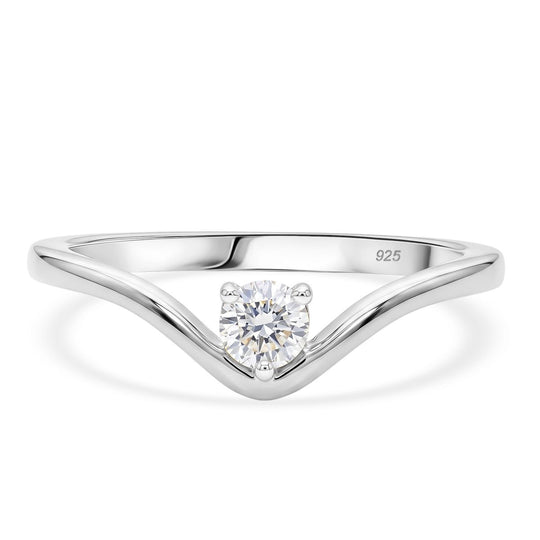 LUXURIANT DIAMOND - Lab Grown Diamant SI-GH Ring 925 Silber 750 Gelbgold vermeil (Größe 17.00) ca. 0.25 ct