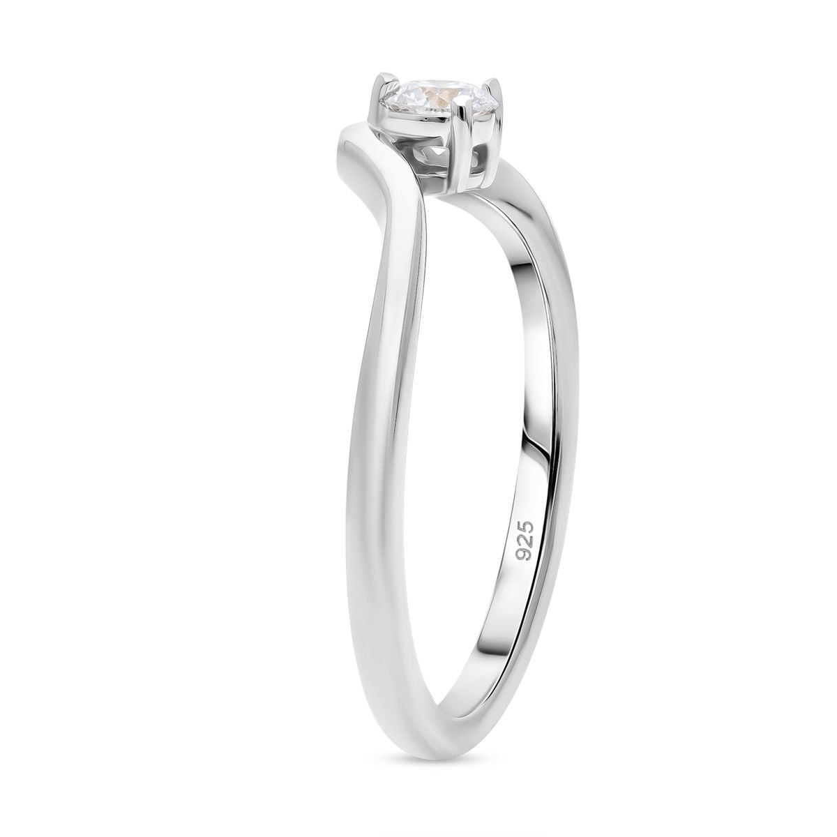 LUXURIANT DIAMOND - Lab Grown Diamant SI-GH Ring 925 Silber Rhodiniert (Größe 21.00) ca. 0.25 ct