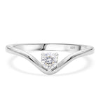 LUXURIANT DIAMOND - Lab Grown Diamant SI-GH Ring 925 Silber 750 Gelbgold vermeil (Größe 17.00) ca. 0.25 ct