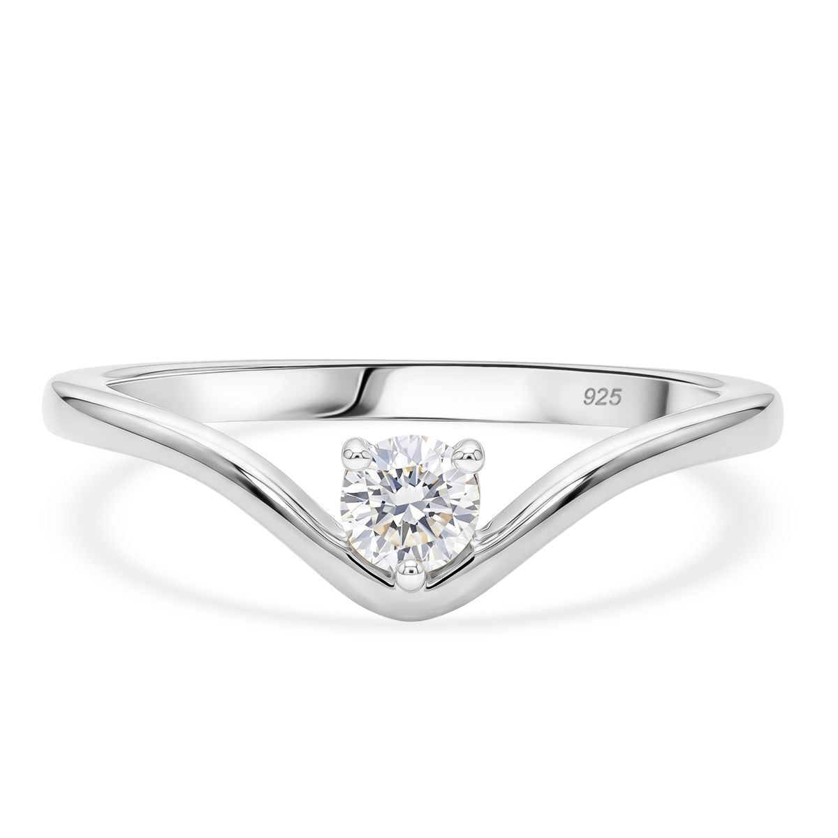 LUXURIANT DIAMOND - Lab Grown Diamant SI-GH Ring 925 Silber 750 Gelbgold vermeil (Größe 17.00) ca. 0.25 ct