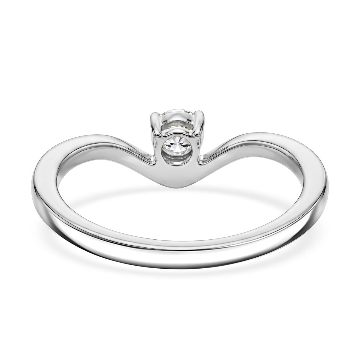 LUXURIANT DIAMOND - Lab Grown Diamant SI-GH Ring 925 Silber Rhodiniert (Größe 21.00) ca. 0.25 ct