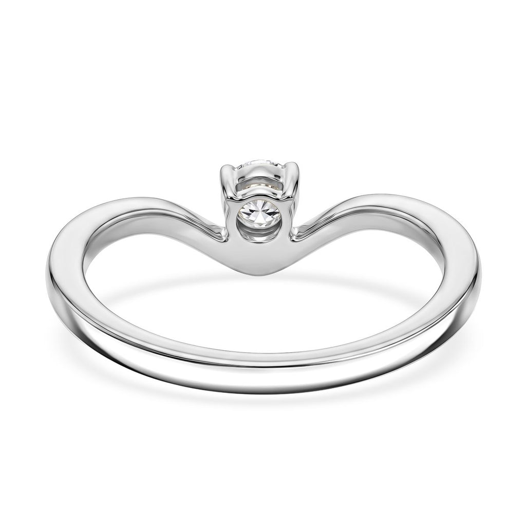 LUXURIANT DIAMOND - Lab Grown Diamant SI-GH Ring 925 Silber 750 Gelbgold vermeil (Größe 17.00) ca. 0.25 ct