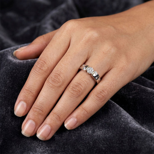 LUXURIANT DIAMOND - Lab Grown Diamant SI-GH Ring 925 Silber Rhodiniert (Größe 20.00) ca. 0.25 ct