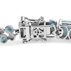 D'Joy AA Larimar, Neon Apatit Armband ca. 20 cm 925 Silber Rhodiniert