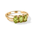 D'Joy Peridot Ring 925 Silber Gold (Größe 17.00) ca. 1,50 ct