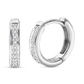 Moissanit Ohrringe, 925 Silber rhodiniert - 0,18 ct.
