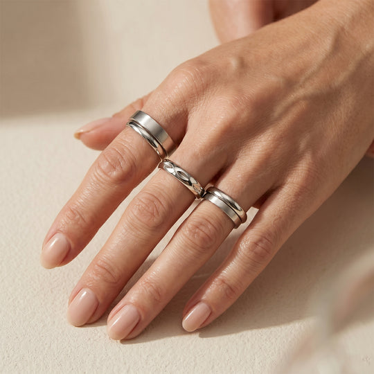 925 Silber PlatiniertRing (Größe 18.00) ca.